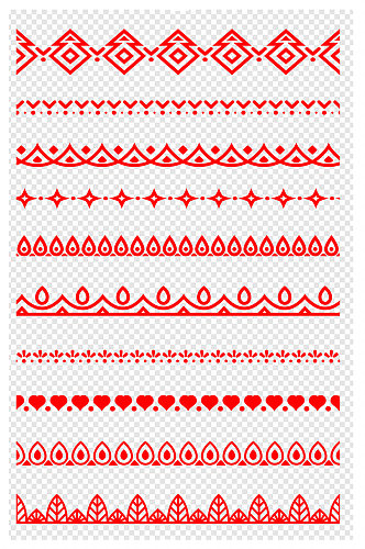 边框纹样国风民族剪纸装饰图案品牌辅助图形