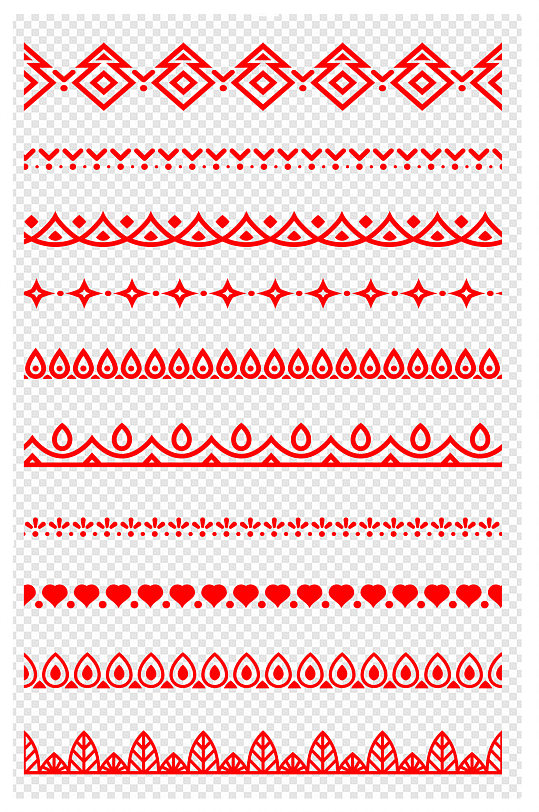 边框纹样国风民族剪纸装饰图案品牌辅助图形