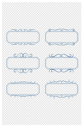 欧式古典复古花纹边框文本框装饰素材