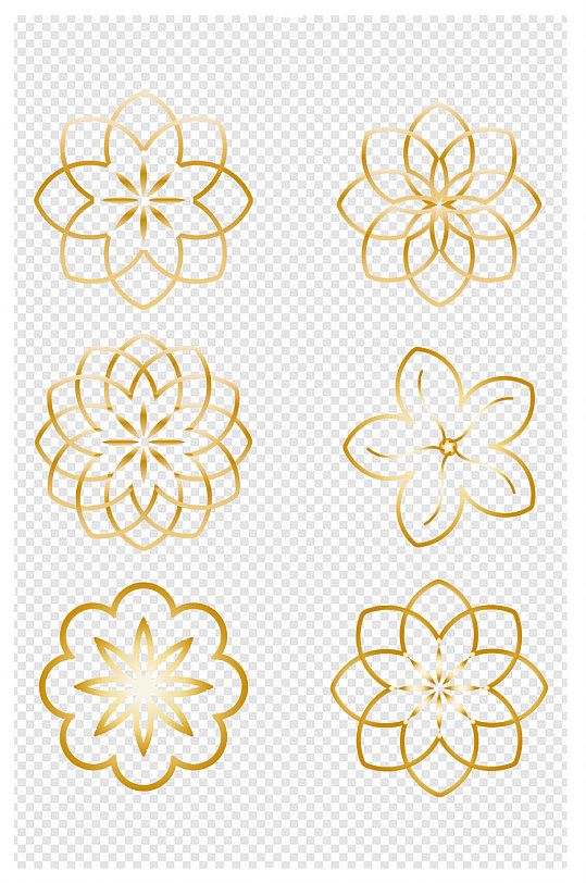 中式花朵设计元素中国风底纹装饰素