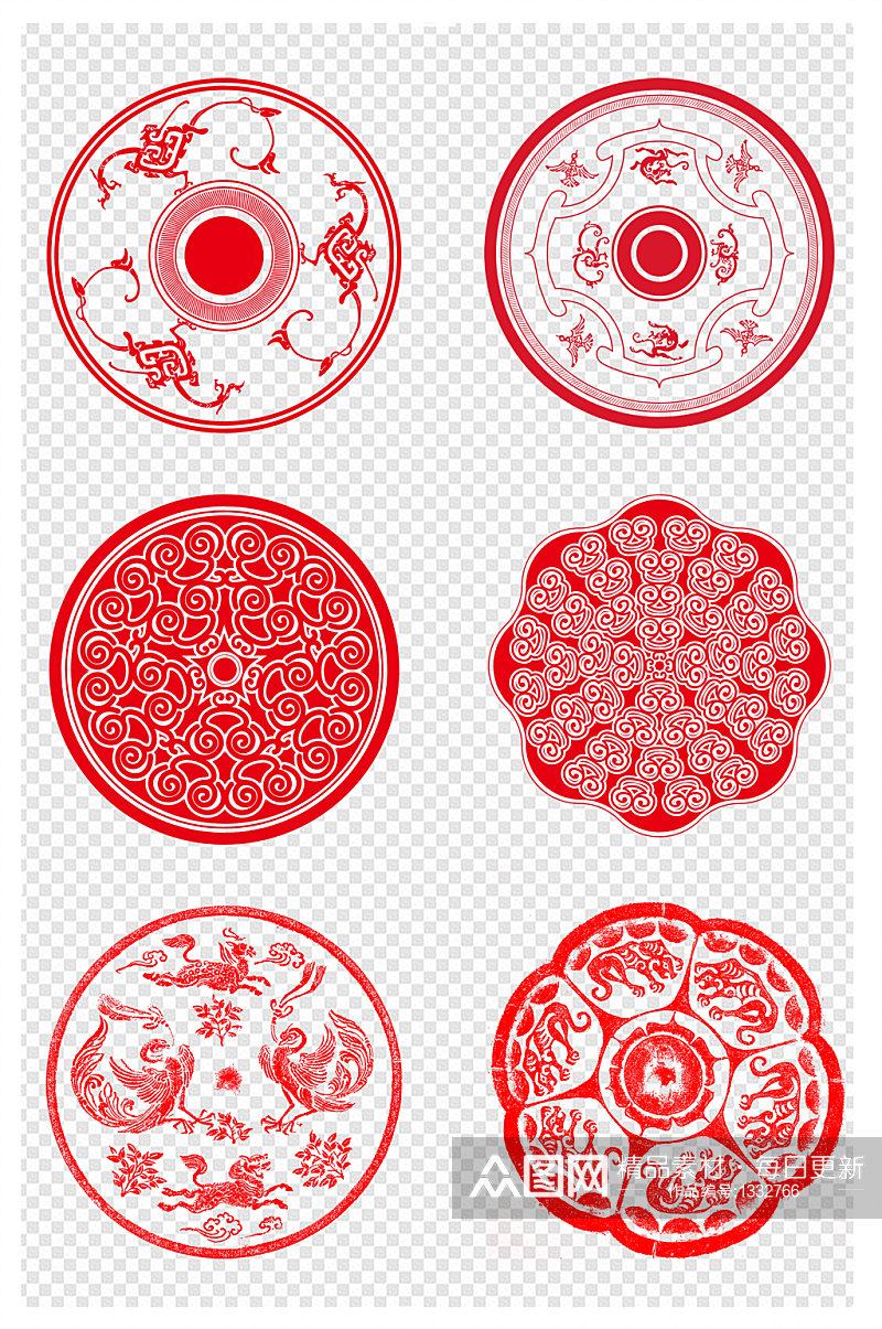 中国风传统花纹纹饰素材