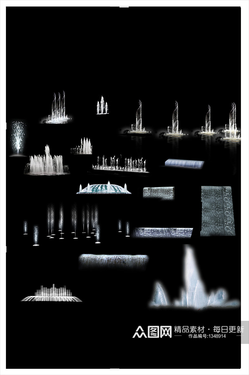 喷泉小品效果图喷泉素材喷泉素材
