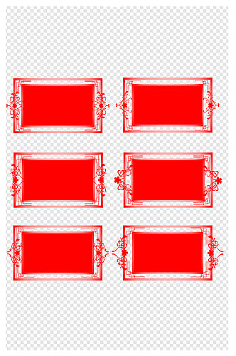 中国古典红色纹理边框设计图案设计