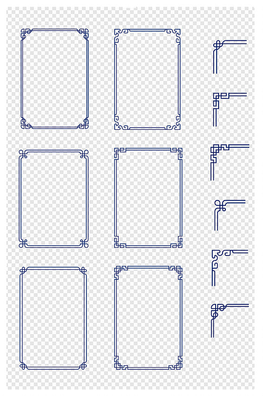 中国风国潮金色边框素材