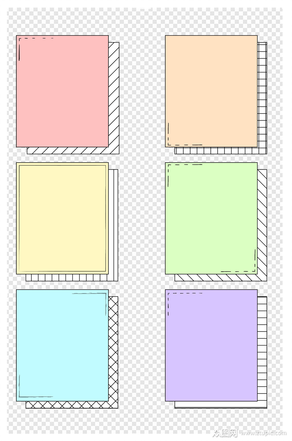简约几何线条边框文本框提示框素材