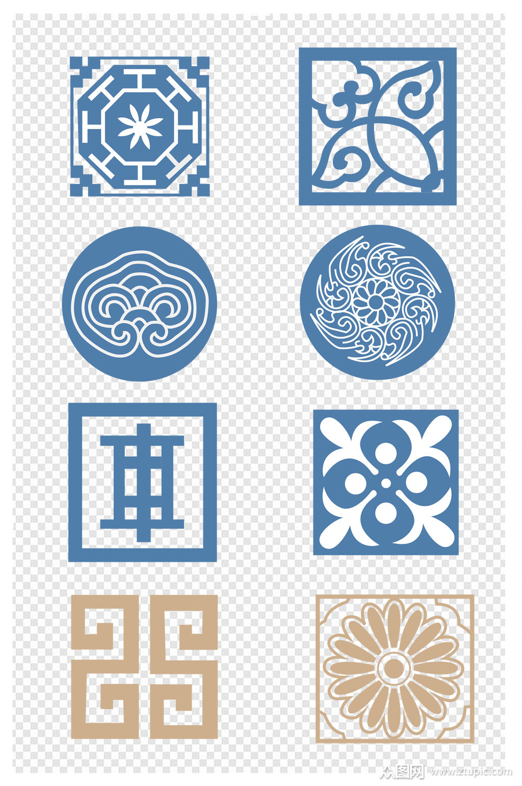 中国风传统纹样装饰纹样