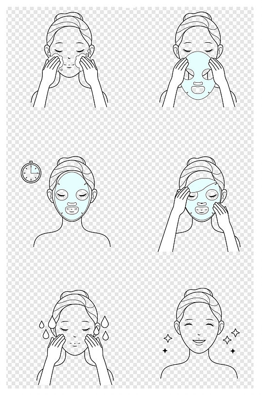 面膜步骤图片 面膜步骤素材下载 众图网