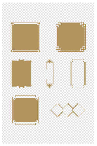 中国风中式花纹古典边框国潮招牌边框元素