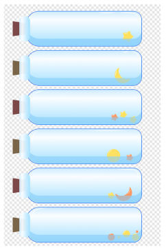 小清新玻璃瓶装饰素材梦幻瓶子标题框文本框