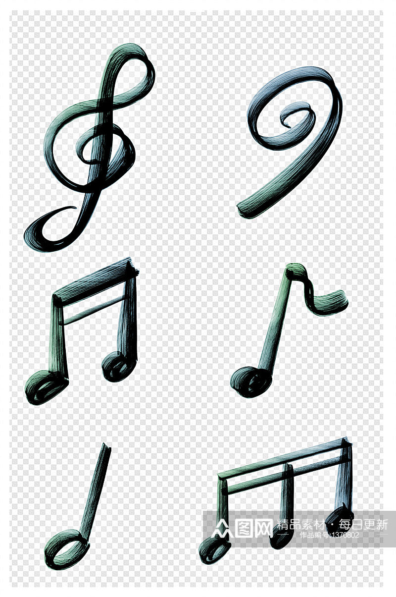 手绘音乐元素音符设计元素素材素材
