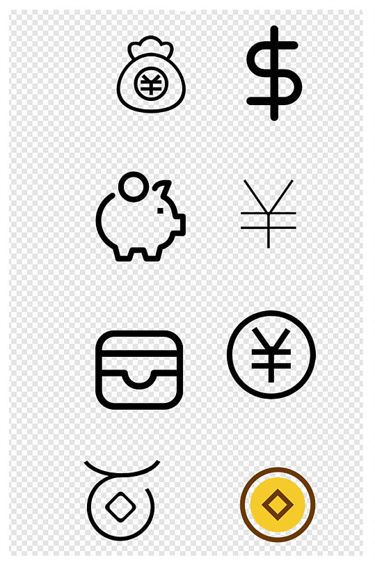 钱相关的小icon图标