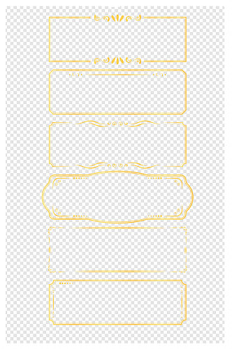 欧式边框金色渐变欧风边框装饰框内容框