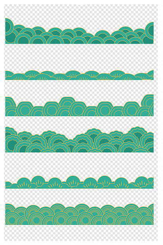 新中式国潮云纹花纹装饰素材中国风祥云
