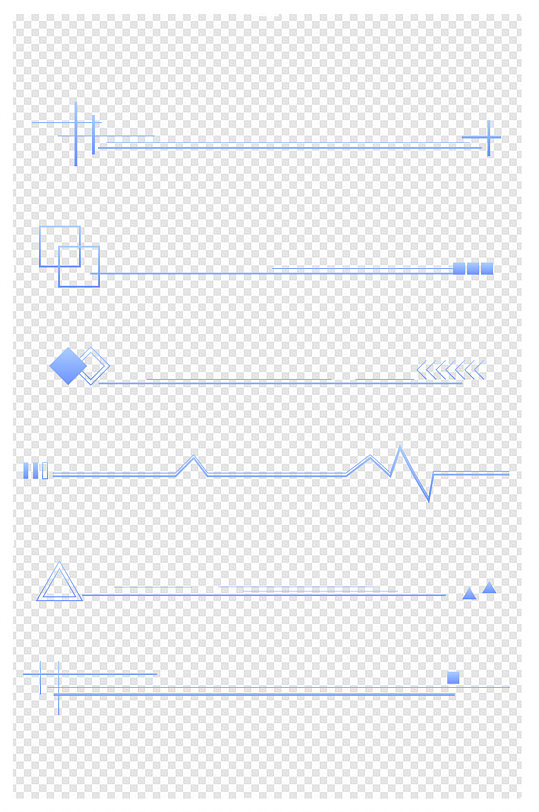 商务边框边线蓝紫色渐变页眉页脚设计