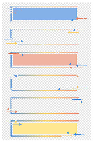 商务边框彩色箭头装饰标题框文本框内容框