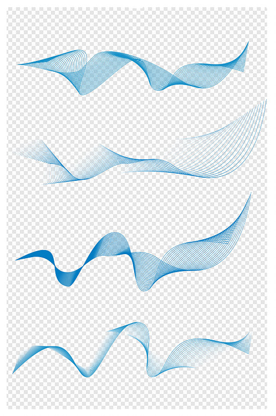 商务科技风曲线元素设计