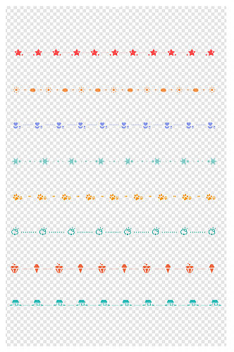 卡通可爱分割线边框简约线条