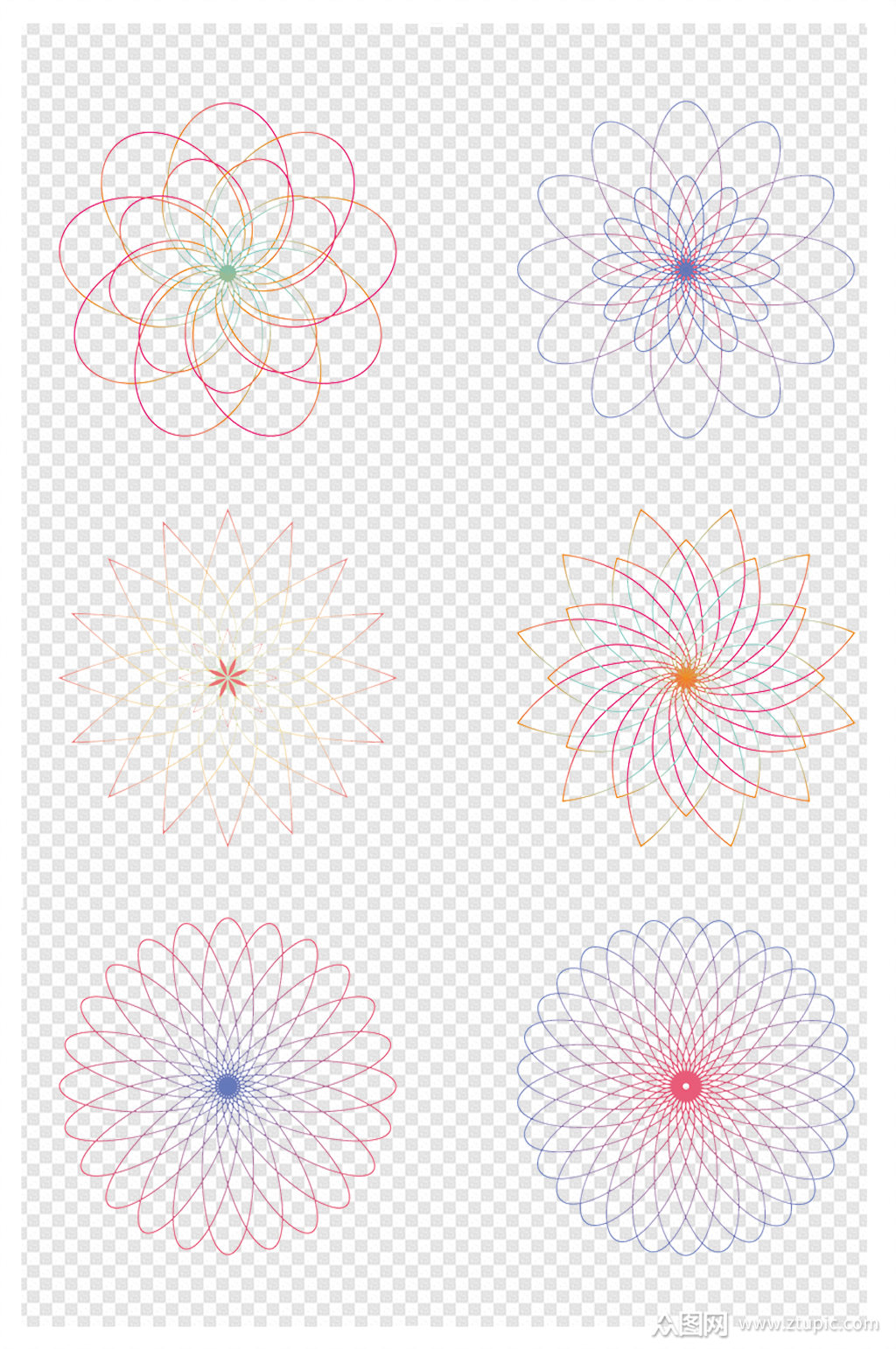 科技现代渐变规律线条花环