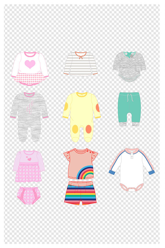 婴儿衣服手绘婴儿衣服婴儿的服装