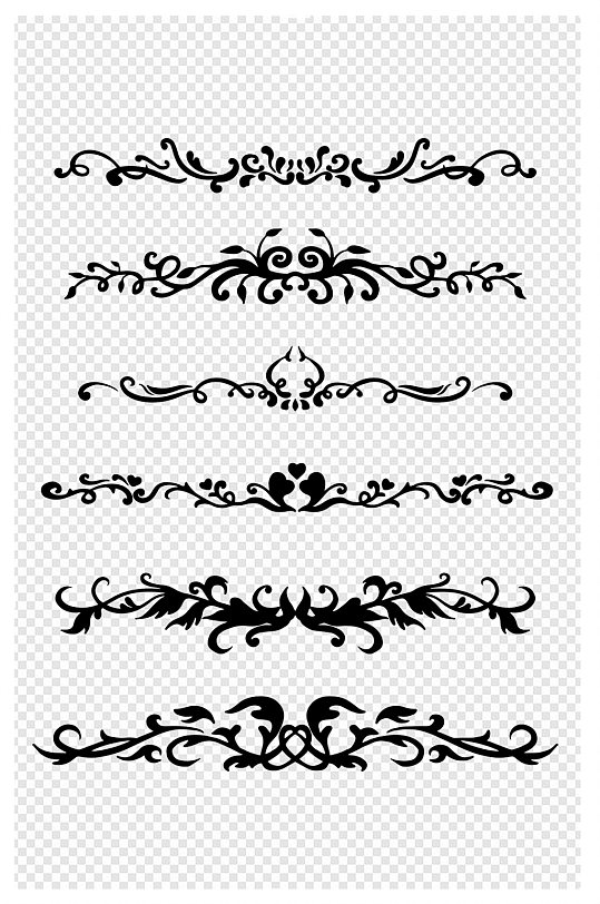 图腾边框欧式花纹纹理素材分割线古典