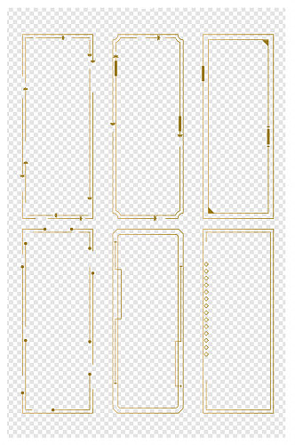 金色复古简约线条边框海报装饰文本框标题框