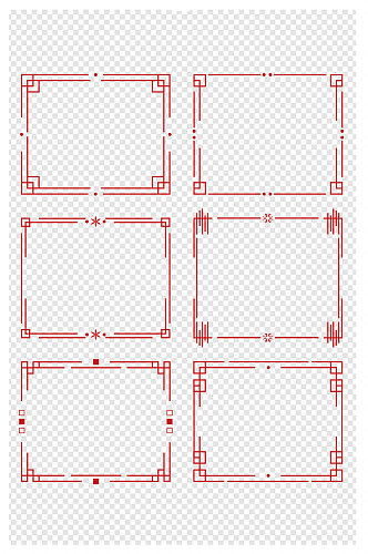 中式边框中国风红色装饰边框