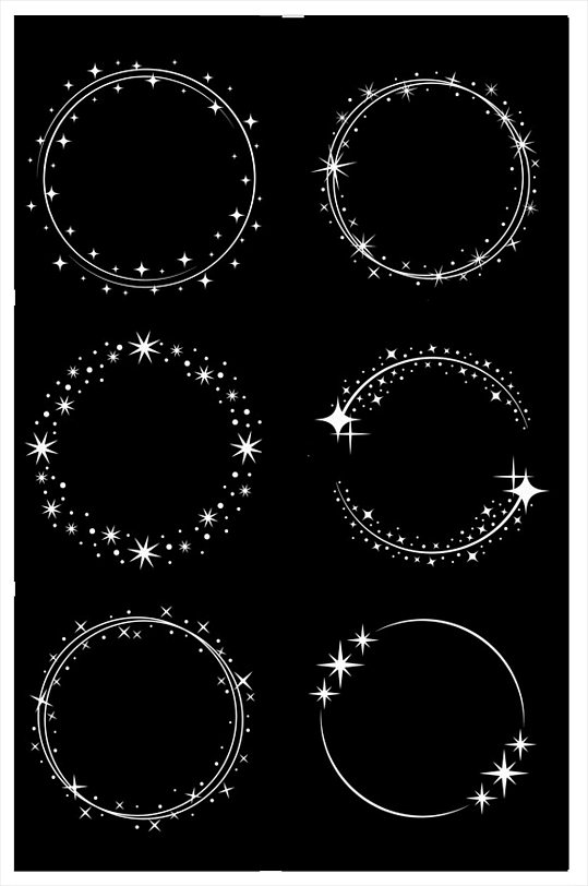 装饰花环星环笔刷素材-众图网