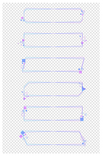 商务边框渐变几何科技风边框标题框文本框