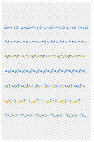 简约卡通手绘几何形状花边底纹文本分割线