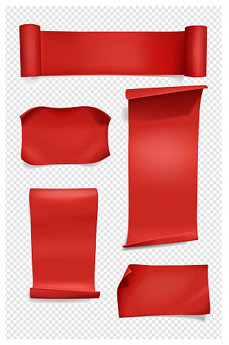 中式中国红对联横幅奖状红纸张背景素材
