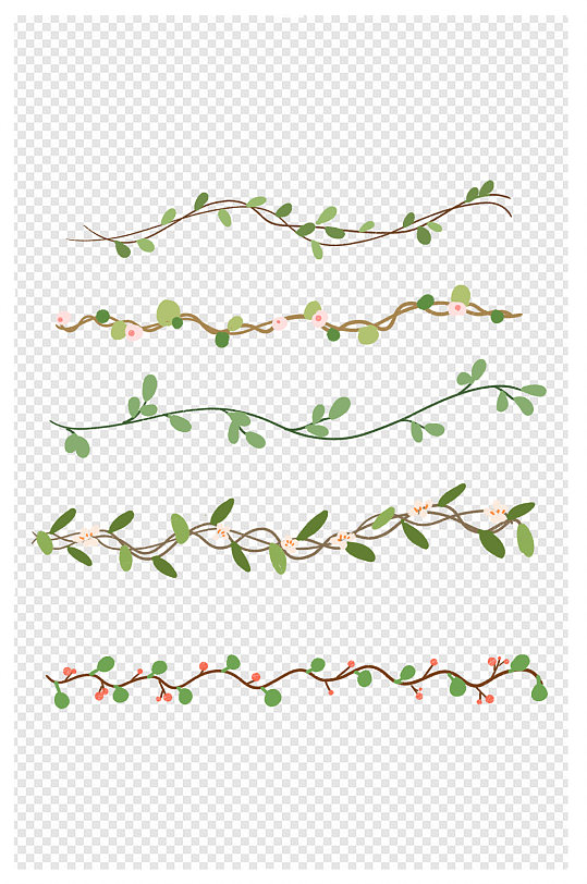 装饰图案边框元素植物藤条元素