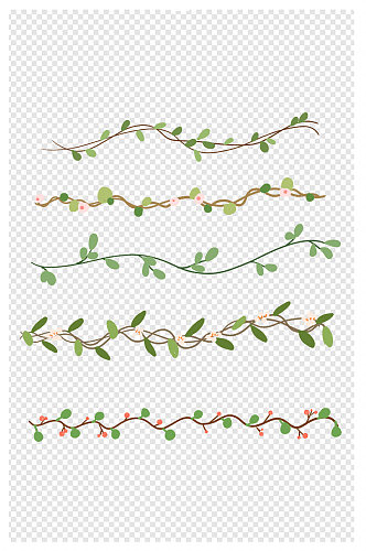装饰图案边框元素植物藤条元素
