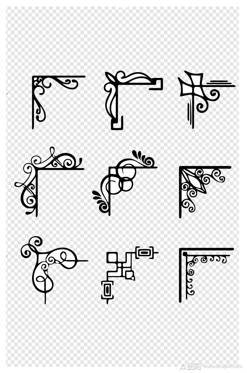 边框元素欧式边框装饰框架纹理边框
