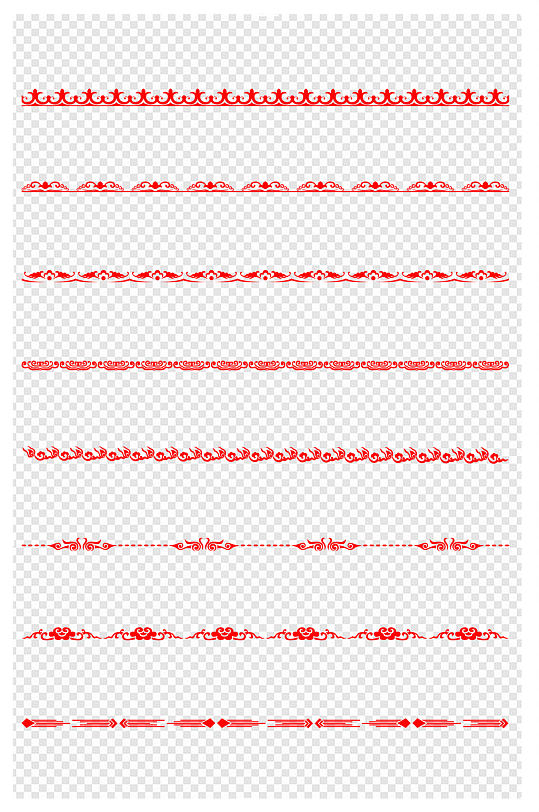 中式分割线中国风花纹