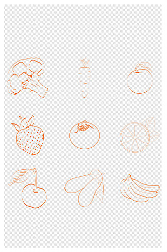 高清水果蔬菜苹果柠檬香蕉樱桃图图案