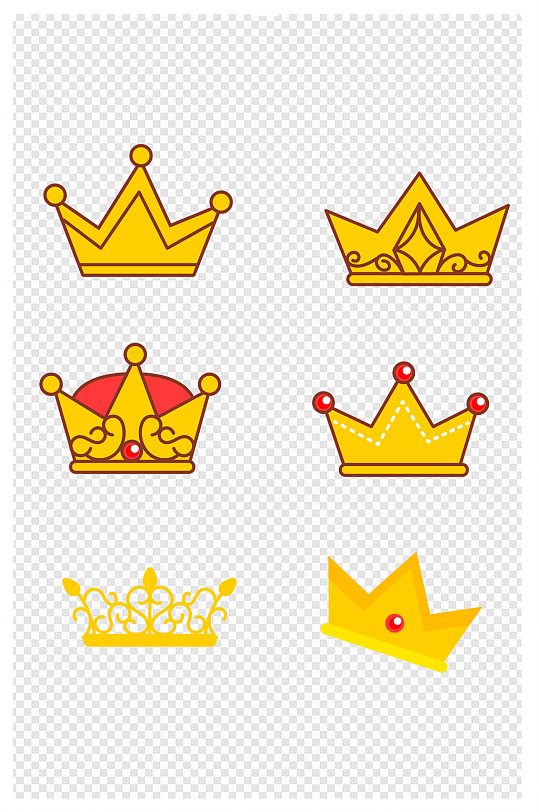 卡通手绘公主皇冠矢量装饰图案
