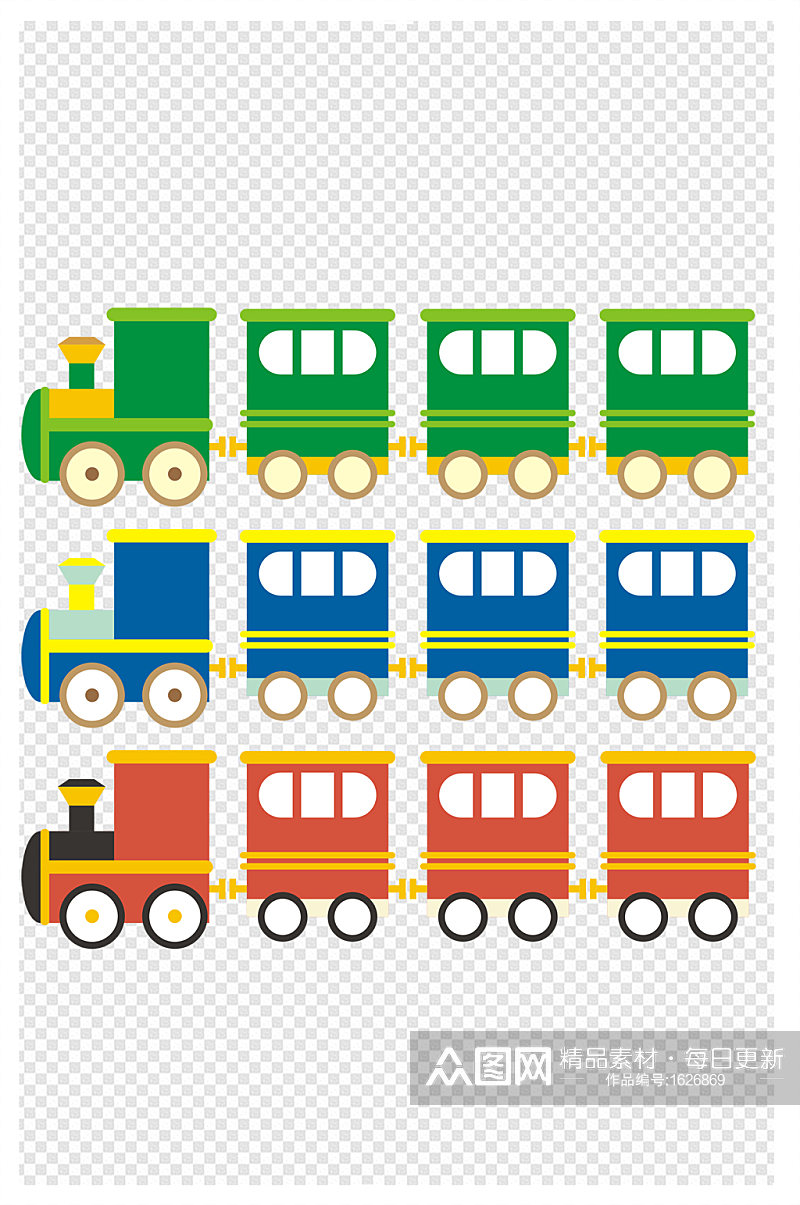 小火车卡通海报装饰素材