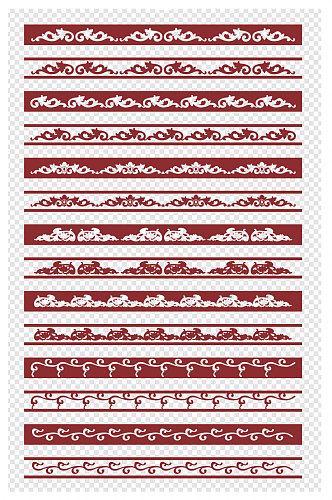 中国风古典花纹框中式边框传统纹样标题框