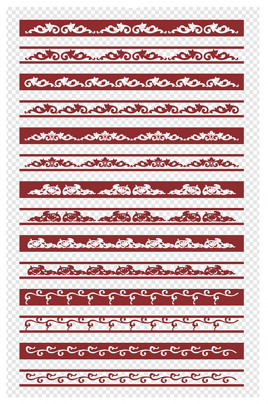 中国风古典花纹框中式边框传统纹样标题框