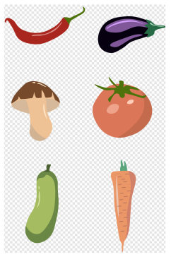 小清新蔬菜卡通元素