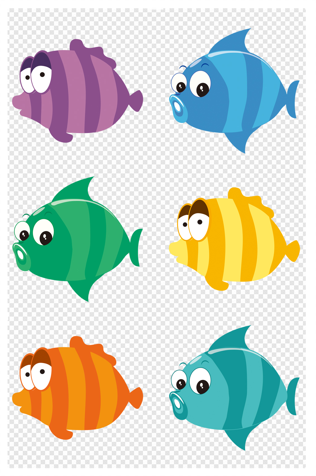 小丑鱼蝴蝶鱼卡通鱼可爱模板下载 编号 众图网