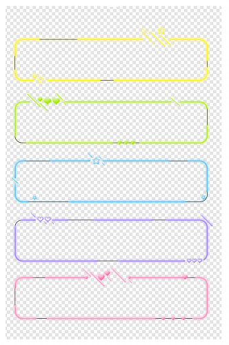 彩色渐变霓虹灯纹理图案文本标题素材边框