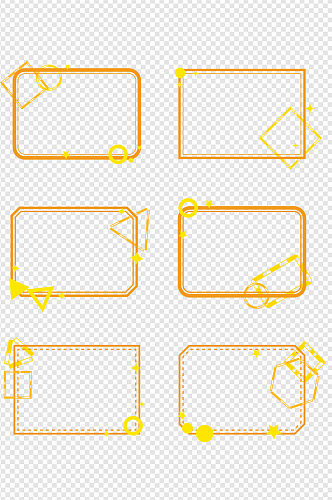 简约线条装饰边框几何边框标题框文本框