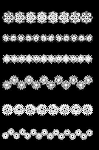 白色唯美浪漫蕾丝花边分隔线分割线手账素材
