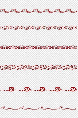 中式祥云中国风云纹装饰图案分割线素材