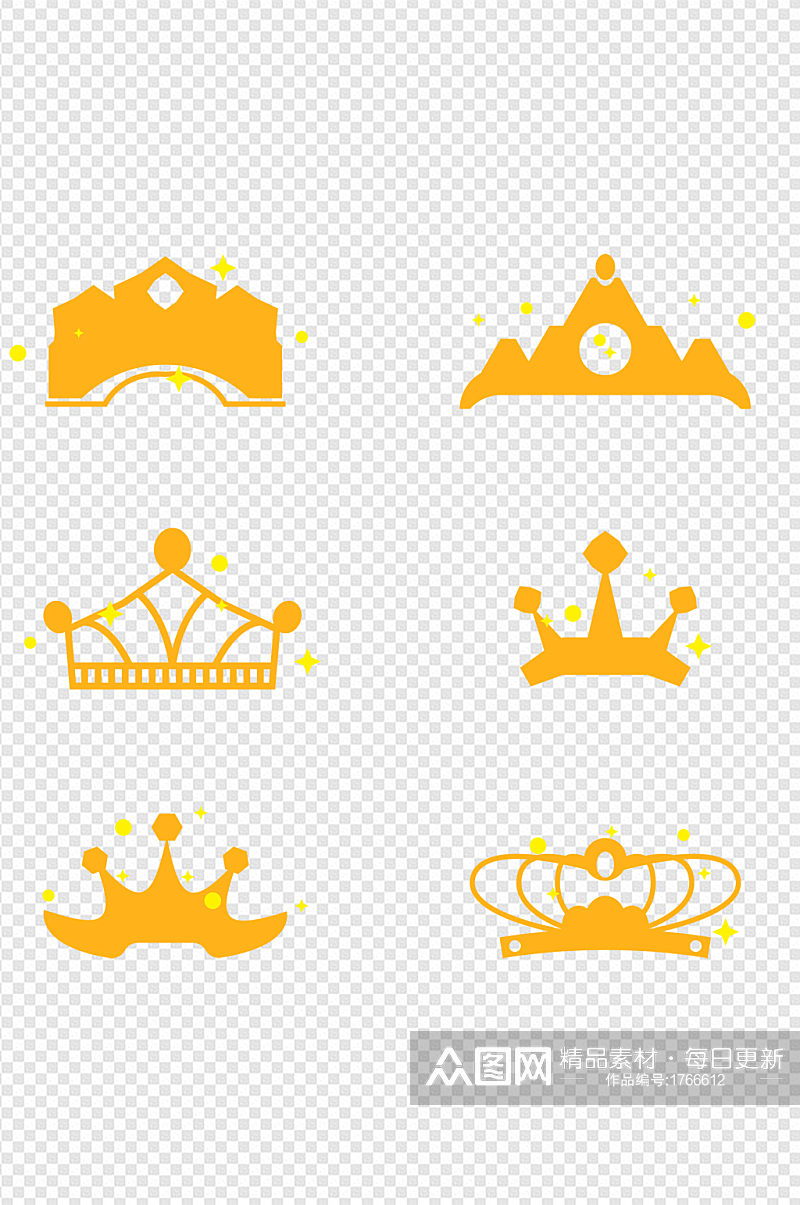 皇冠王冠女王加冕王族头饰图标图案素材素材