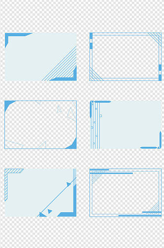 简约几何图形装饰边框标题框文本框内容框