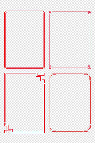 中国风边框红色装饰边框