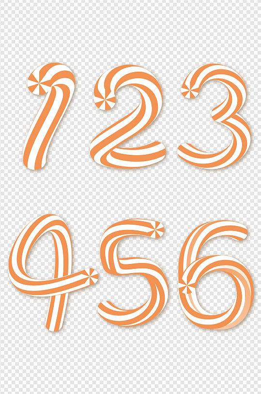 糖果数字123456
