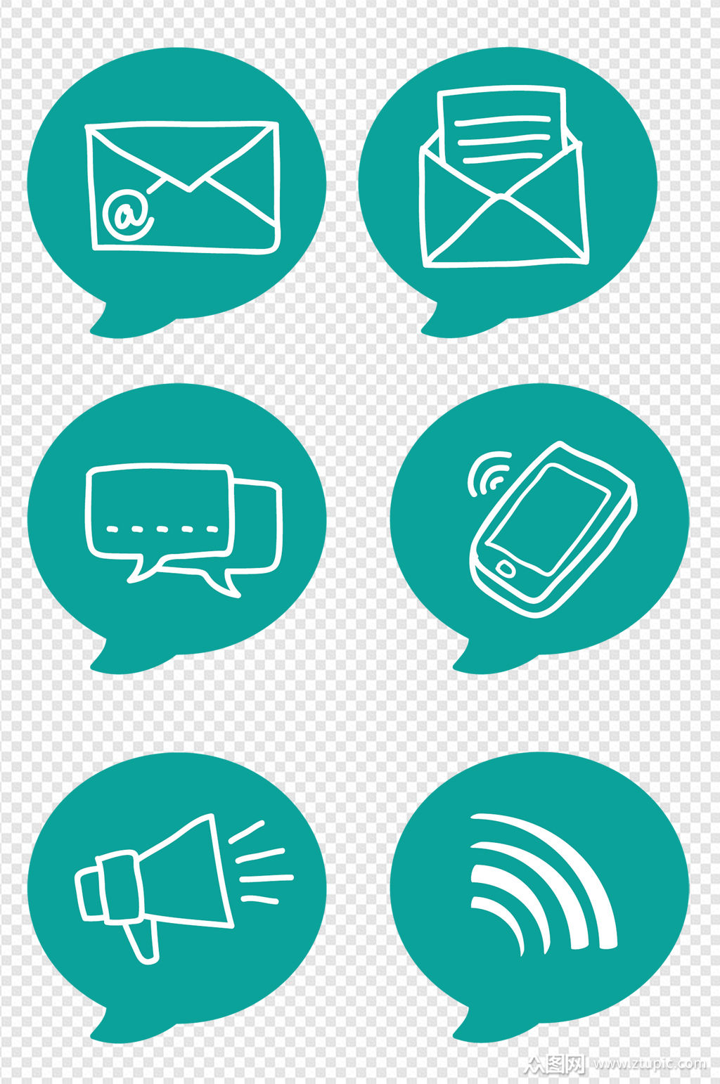 通讯图标icon卡通可爱名片ui图示标识